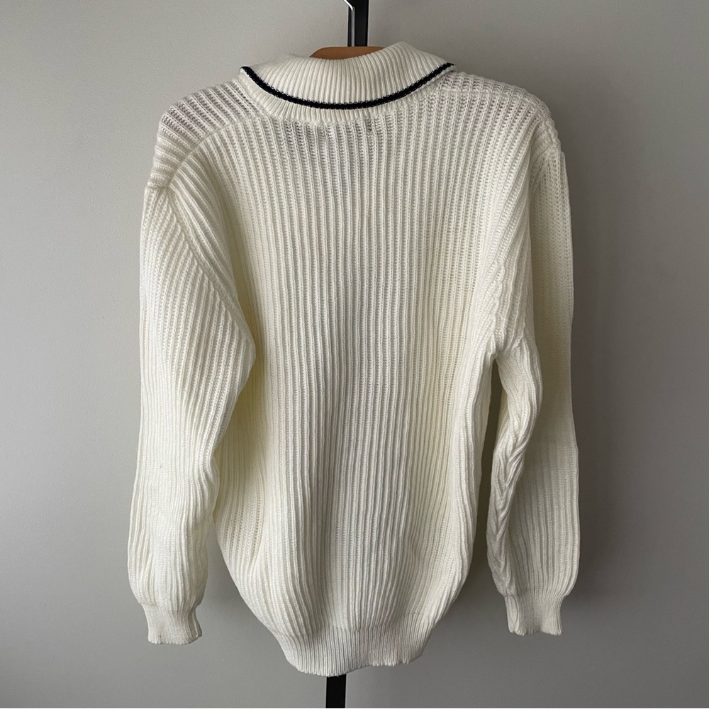 Vintage Fox Varsity Collegiate Knit Sweater Prep Preppy Ivy League 80s 90s Mens - Picture 2 of 7